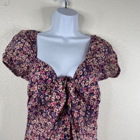 Vtg Workshop Clothing Women's Cottage Core Milkmaid Country Floral Dress Sz 7 - Picture 6 of 16